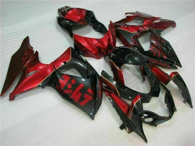Rojo Llama Negro Carenado GSXR 1000 K9 09-16 Rojo Llama Negro Carenado GSXR 1000 K9 09-16