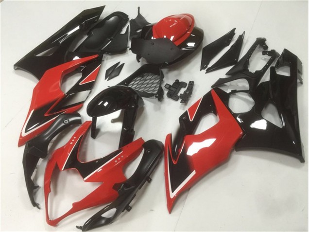 Rojo Negro ABS Plástica GSXR 1000 K5 05-06 Rojo Negro ABS Plástica GSXR 1000 K5 05-06