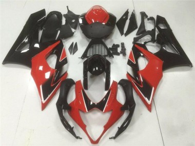 Rojo Negro ABS Plástica GSXR 1000 K5 05-06