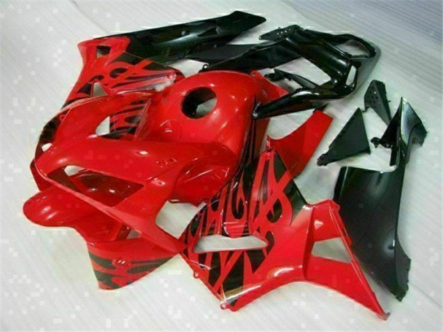 Rojo Negro ABS Plástico CBR 600 RR 03-04 Rojo Negro ABS Plástico CBR 600 RR 03-04