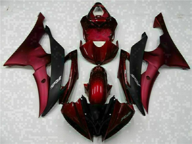 Rojo Negro ABS Plástico R6 08-16 Rojo Negro ABS Plástico R6 08-16