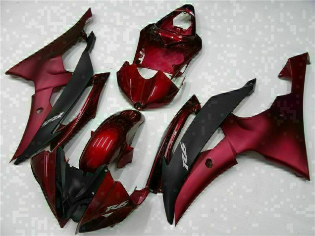 Rojo Negro ABS Plástico R6 08-16 Rojo Negro ABS Plástico R6 08-16