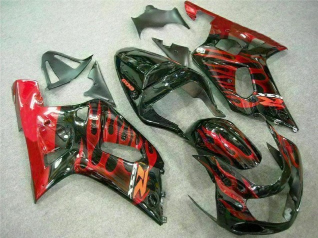 Rojo Negro Carenado GSXR 600 / 750 K1 K2 K3 01-03 Rojo Negro Carenado GSXR 600 / 750 K1 K2 K3 01-03