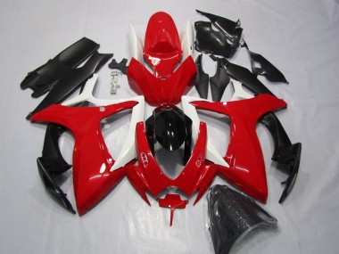 Rojo Negro Carenado & Plástico GSXR 600 K6 06-07