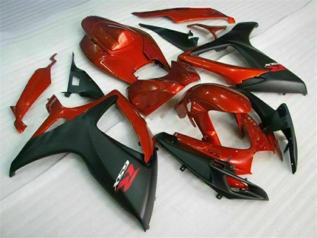 Rojo Negro Inyección Kit Carenado GSXR 600 / 750 K6 06-07 Rojo Negro Inyección Kit Carenado GSXR 600 / 750 K6 06-07