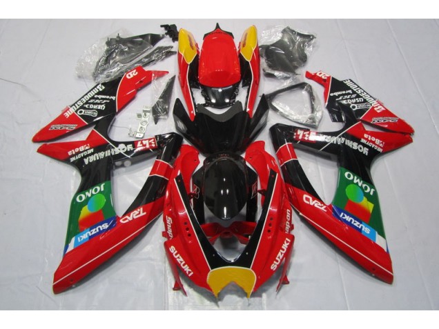 Rojo Negro Jomo Carenado GSXR 600 K8 08-10 Rojo Negro Jomo Carenado GSXR 600 K8 08-10