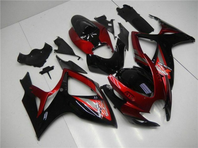 Rojo Negro Kit Carenado Inyección GSXR 600 / 750 K6 06-07 Rojo Negro Kit Carenado Inyección GSXR 600 / 750 K6 06-07