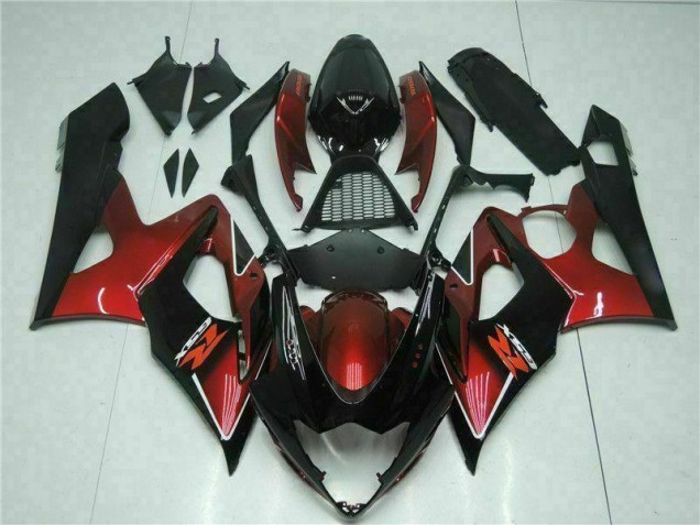 Rojo Negro Kit Completo Carenado GSXR 1000 K5 05-06 Rojo Negro Kit Completo Carenado GSXR 1000 K5 05-06