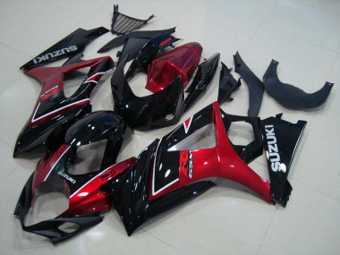 Rojo Negro Kits Carenado GSXR 1000 K7 07-08