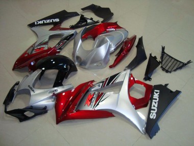 Rojo Negro Plata Carenado & Plástico GSXR 1000 K7 07-08