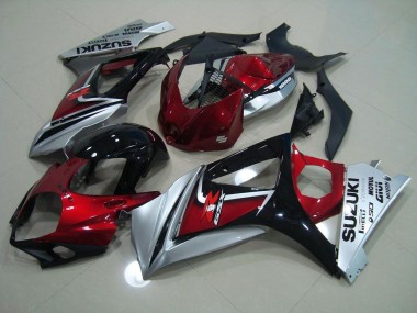 Rojo Negro Plata Kits Completo Carenado GSXR 1000 K7 07-08