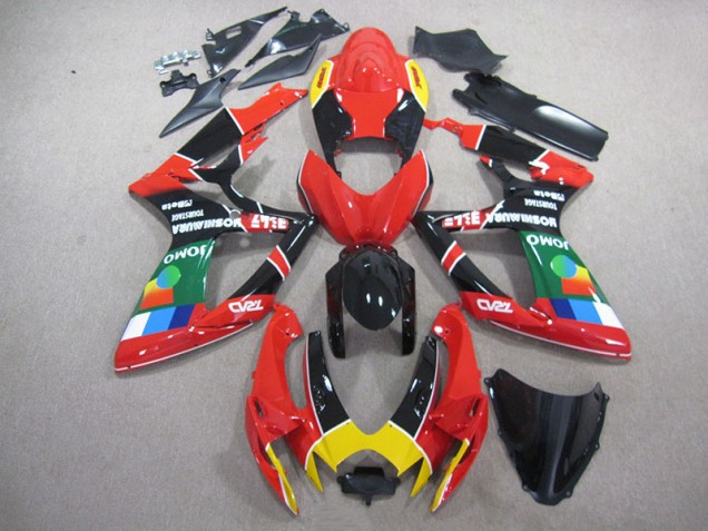 Rojo Negro Verde Carenado GSXR 750 K6 06-07 Rojo Negro Verde Carenado GSXR 750 K6 06-07