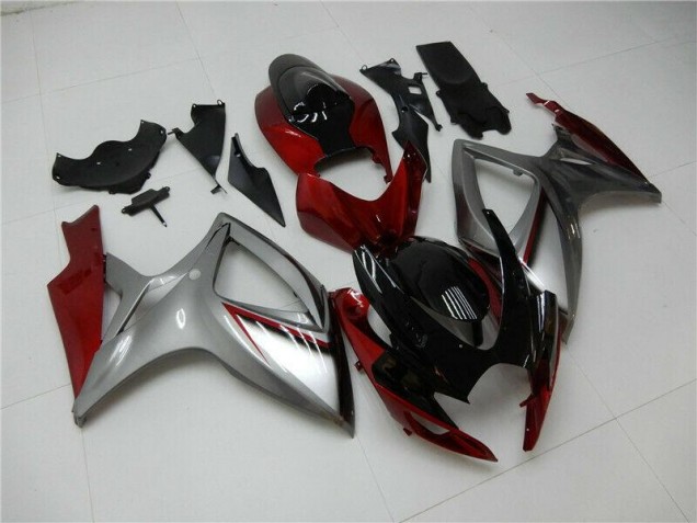 Rojo Plata Carenado GSXR 600 / 750 K6 06-07 Rojo Plata Carenado GSXR 600 / 750 K6 06-07