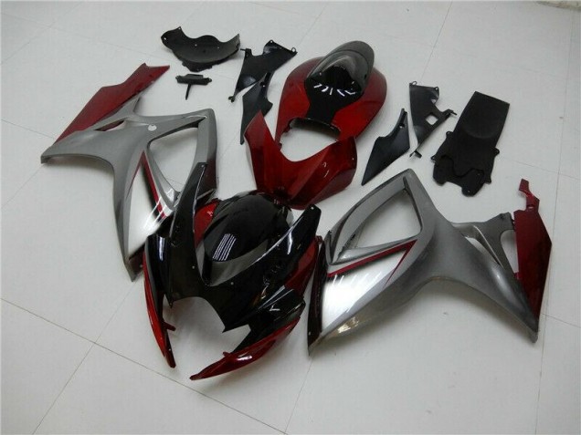 Rojo Plata Carenado GSXR 600 / 750 K6 06-07 Rojo Plata Carenado GSXR 600 / 750 K6 06-07
