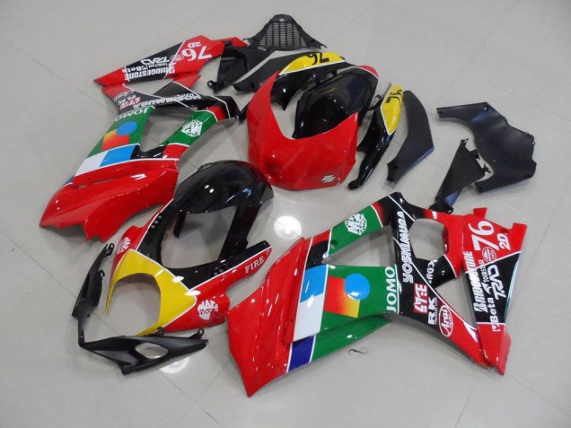 Rojo & Verde Carenado GSXR 1000 K7 07-08 Rojo & Verde Carenado GSXR 1000 K7 07-08