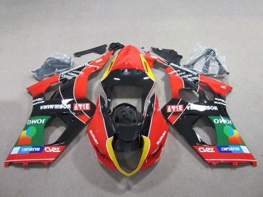 Rojo Verde Negro Carenado GSXR 1000 K3 03-04