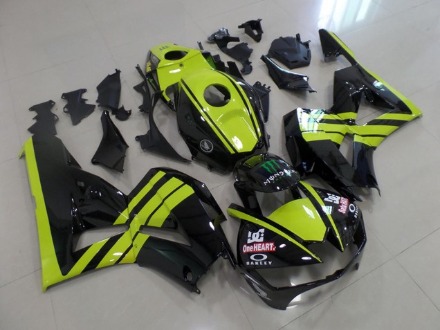 Verde Negro Carenado CBR 600 RR 13-21 Verde Negro Carenado CBR 600 RR 13-21